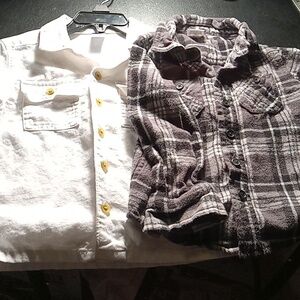 Kids Toddlers Tops Good Condition Button Down Shirts